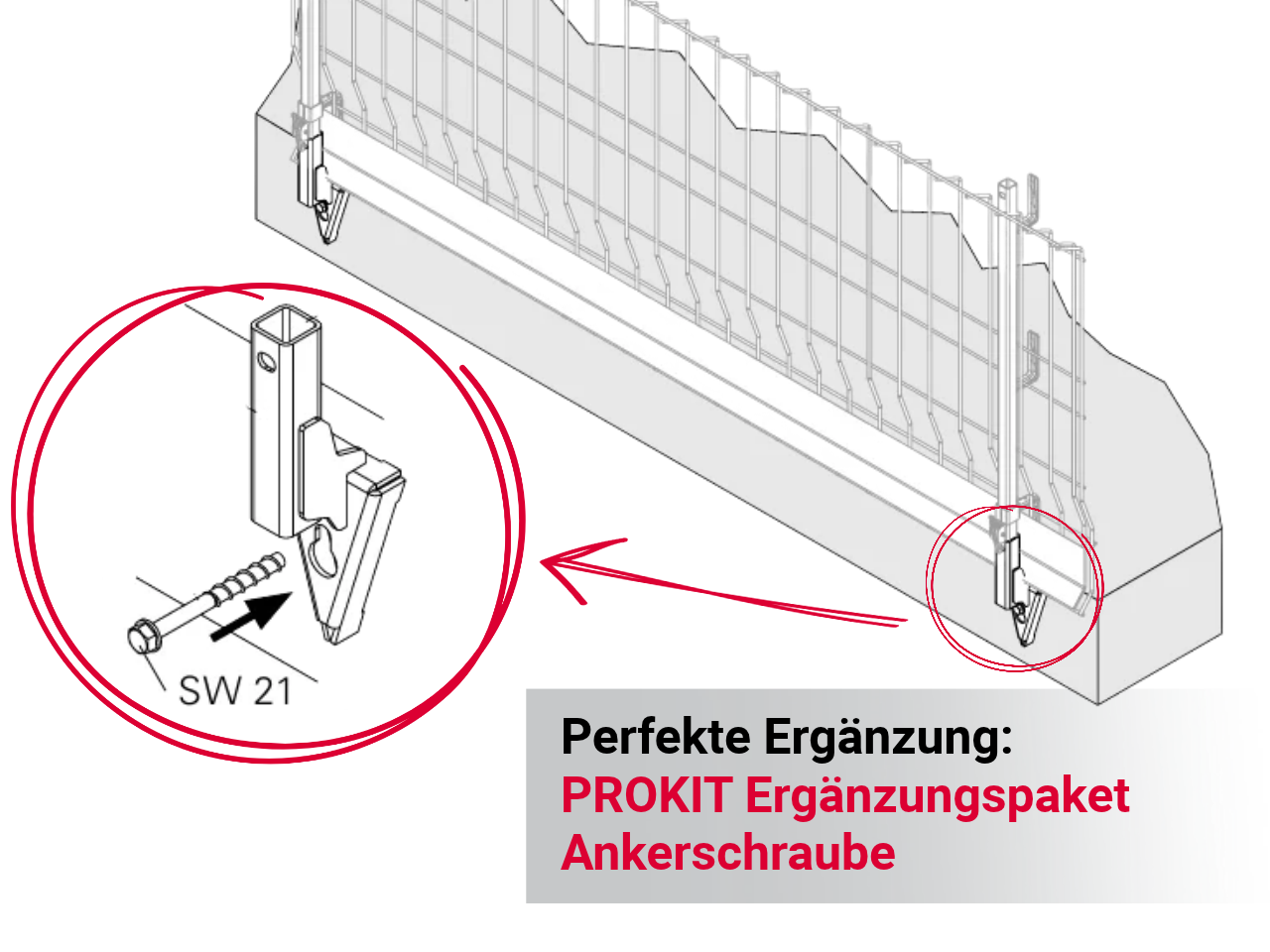 PERI PROKIT Basispaket mit Seitenfuß für 144 lfm